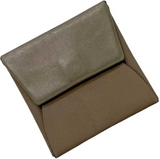 Herm&egrave;s Beige Leather Coin Purse/Coin Case (Pre-Owned)