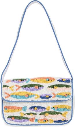 Collection XIIX Beaded Sardines Baguette Shoulder Bag in White Multi at Nordstrom Rack