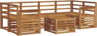 vidaXL Conjunto De Sof&aacute;s De Exterior 7 Uds. Natural Vidaxl