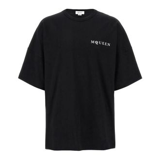 Alexander McQueen Heren, Tops, Zwart, Maat: M Katoen
