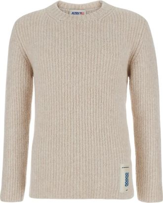 Autry White Crew Neck Pullover