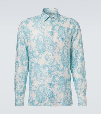 Etro Camicia in lino paisley