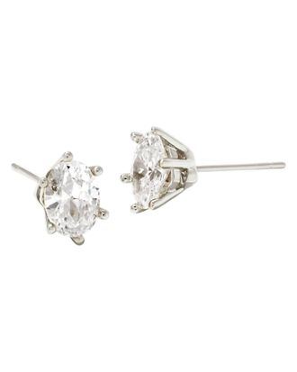 Kendra Scott Womens Cailin Crystal Stud Earrings In Silver