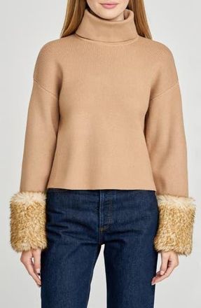 Wayf Rebecca Turtleneck Sweater in Toffee at Nordstrom Rack, Size X-Small
