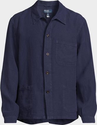 Polo Ralph Lauren Men & apos;s Linen Utility Jacket