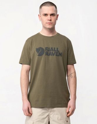 Fj&auml;llr&auml;ven Mens Fjallraven Logo Mens T-Shirt - Laurel Green 625 - Tan - Size: 40
