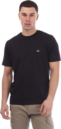 C.P. Company Mens 30/1 Jersey Logo Patch T-Shirt in Navy Cotton - Size X-Large