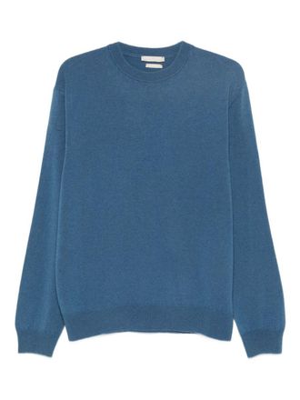 Daniele Fiesoli Blue Cashmere Crew Neck Sweater