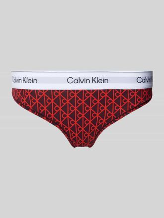 Calvin Klein Underwear String mit elastischem Bund und Label-Details in Rot, Gr&ouml;&szlig;e M
