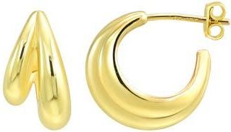 Candela Jewelry Puffy Hoop Earrings in Gold at Nordstrom Rack