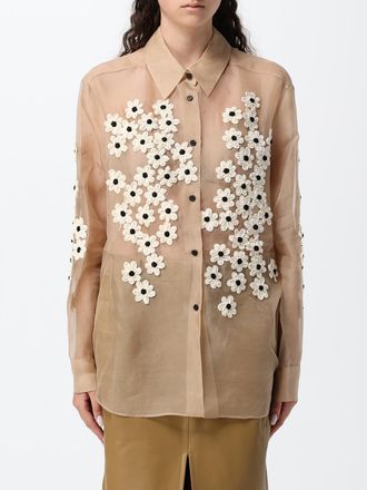 Khaite Camicia Argo in organza di seta con fiori