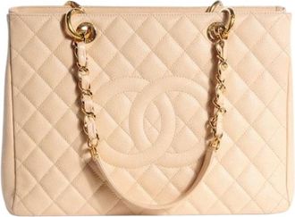 Chanel Caviar Leather Grand Shopper Tote Bag Size L