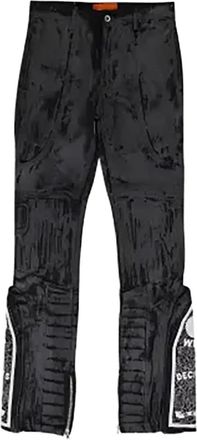 Who Decides War by Ev Bravado Moto straight jeans - Zwart