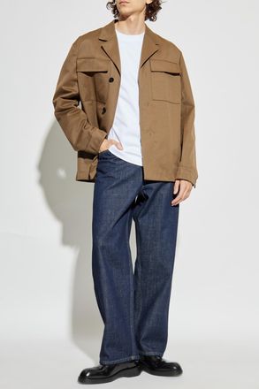 Jil Sander Shirt With Pockets, Mens, Brown