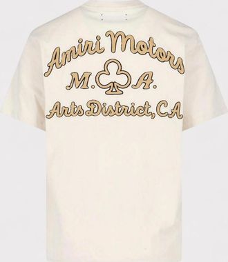 Amiri Mens Amiri Motors Tee White - Size: 40