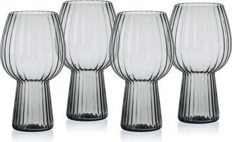 Mikasa Phoebe Optic Goblet Beer Glasses, Set Of 4