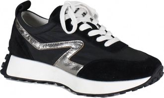 Diba Womens Kind Mark Sneakers In Black/pewter