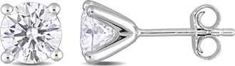 Mimi & Max 2ct DEW Created Moissanite Solitaire Earrings in Sterling Silver