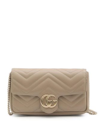 Gucci mini GG Marmont bag with cardholder - Neutrals