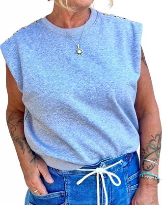 THML Clothing Celeste Sleeveless Top In Heather Grey