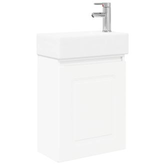 vidaXL M&oacute;dulo De Ba&ntilde;o Con Grifer&iacute;a Blanco 45,5 X 22,5 X 84 Cm Vidaxl
