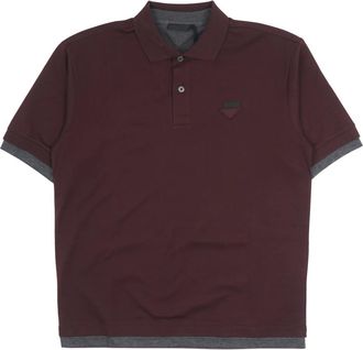 Prada Katoenen polo shirt - Heren - Polos - Bruin - XL - Katoen - Tops