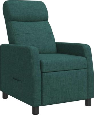 vidaXL Recliner Verde Oscuro Tela Vidaxl