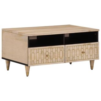 vidaXL Mesa De Centro De Madera Maciza Mango 80x54x40 Cm Vidaxl