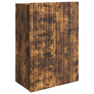 vidaXL Armario De Pared Roble Ahumado 66 X 34,5 X 92 Cm Vidaxl