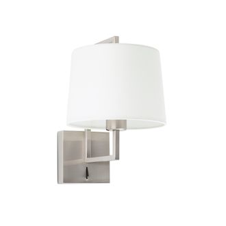 Faro Barcelona Frame Aplique De Pared N&iacute;quel Mate/blanca 20170-01