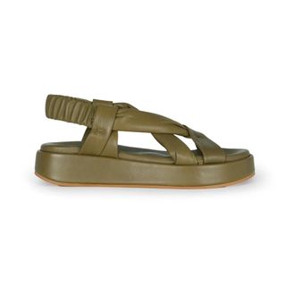 Cortana Flat Sandals, female, Green, 3 UK, Flat Sandals