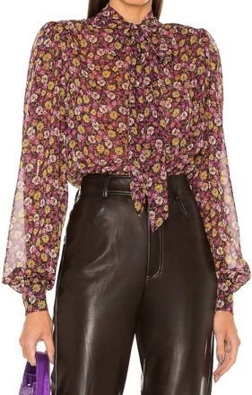 Ronny Kobo Demi Top In Rhubarb/orchid Multi