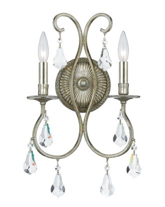 Crystorama 2-Light Ashton Sconce Hand Cut Crystal