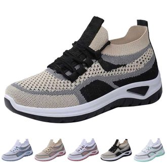 Generic Womens Trainers with Lacing Arch Support Running Shoes Outdoor Running Sporty Sports Shoes Breathable Comfortable Soft Lightweight Trainers Walking Sh