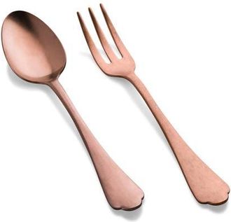 Mepra Dolce Vita Serving Set - 2 Pieces in Pewter Bronze at Nordstrom