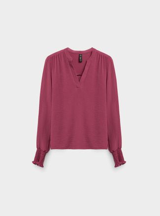 Only Womens Flowy crossover V-neck blouse