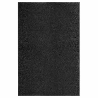 vidaXL Felpudo Lavable Negro 120x180 Cm Vidaxl
