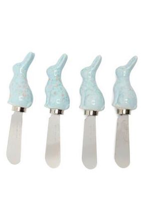 One Hundred 80 Degrees 4-Piece Bunny Spreader Knife Set in Blue at Nordstrom Rack