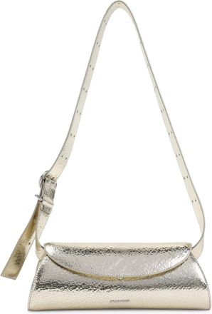 Jil Sander Pale Gold Logo Shoulder Bag