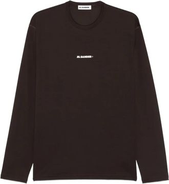 Jil Sander T-shirt a maniche lunghe - Marrone