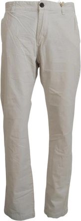 Scotch & Soda Witte Katoenen Rechte Denim Jeans - Heren - Chinos - Wit - M - Katoen - Broeken