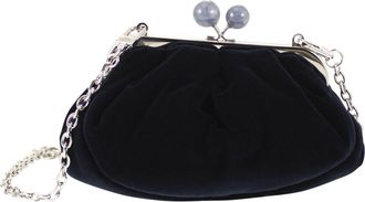 Max Mara Weekend Maxmara Wkagiochi fluwelen clutch met kettingriem