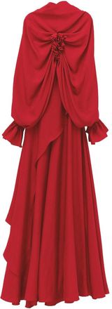 Alexander McQueen Draped Long Evening Dress-Donna