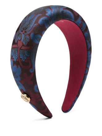 Etro Gewatteerde haarband met paisley-print - Rood