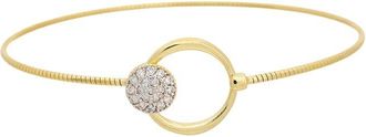 Meshmerise 18K Plated 0.20 Ct. Tw. Diamond Bangle Bracelet