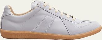Maison Margiela Mens Replica Leather Low-Top Sneakers