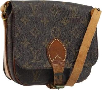 Louis Vuitton Pre-owned Cartouchiere PM Schoudertas - Dames - Vintage Schoudertas - Bruin - ONE Size - Leer - Vintage