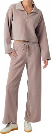 Sundays Edelie Wide Leg Pants In Taupe