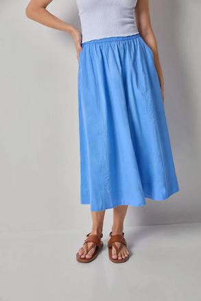 Lilla P Voile Circle Skirt In Ultramarine
