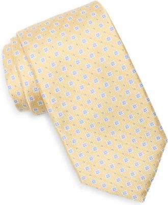Nordstrom Landon Neat Silk Jacquard Tie in Yellow at Nordstrom